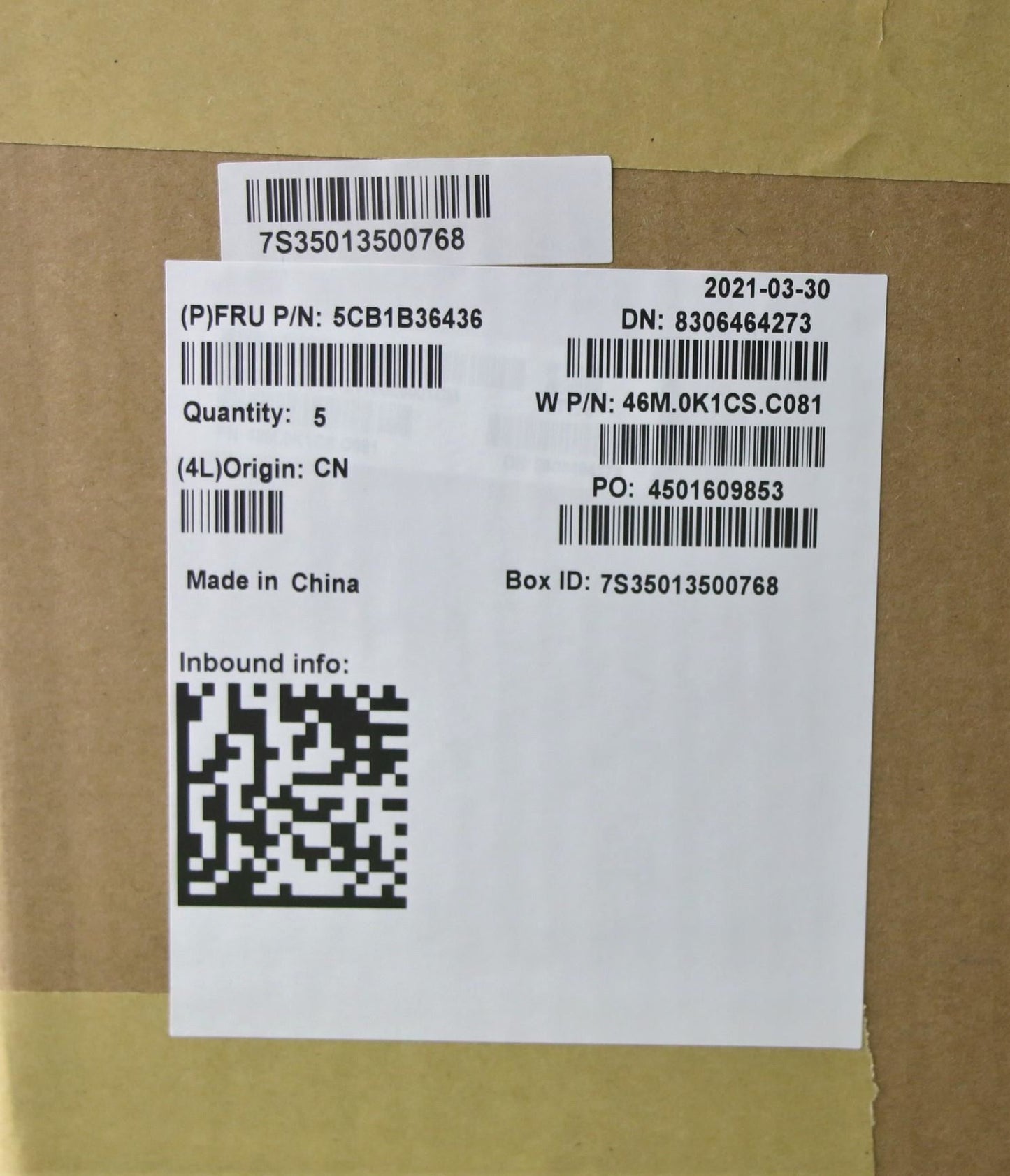 Lenovo Upper Case ASM_POR W 82HS AB 5CB1B36436