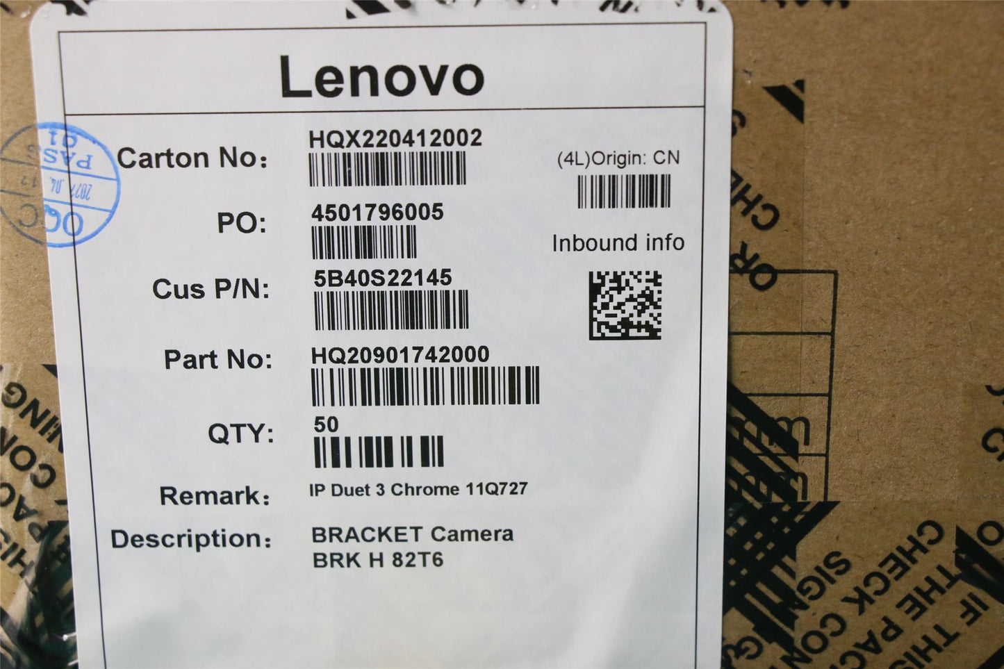 Lenovo Camera BRK H 82T6 5B40S22145