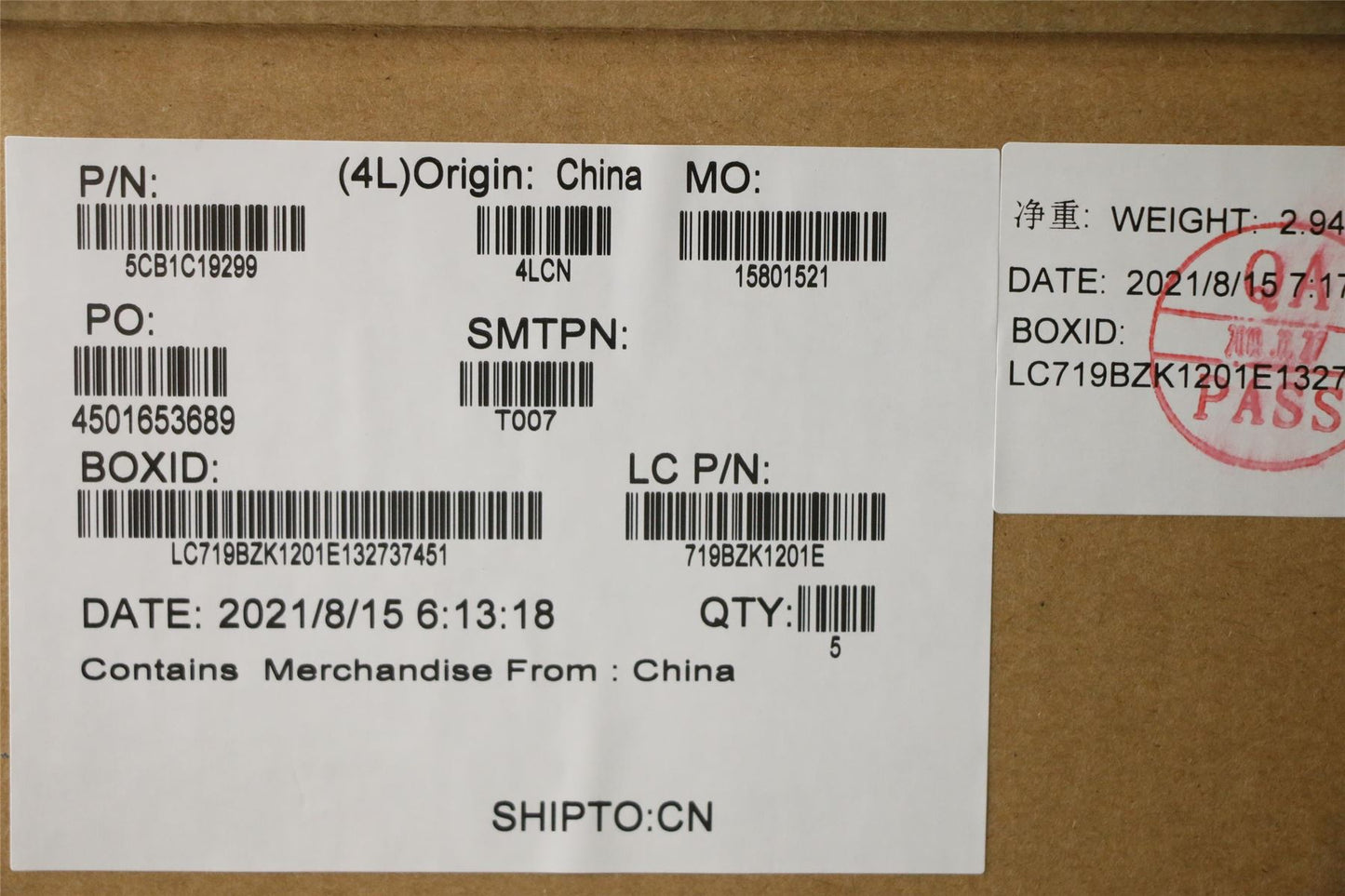 Lenovo Upper Case ASM_ITAL82NC LSR 5CB1C19299
