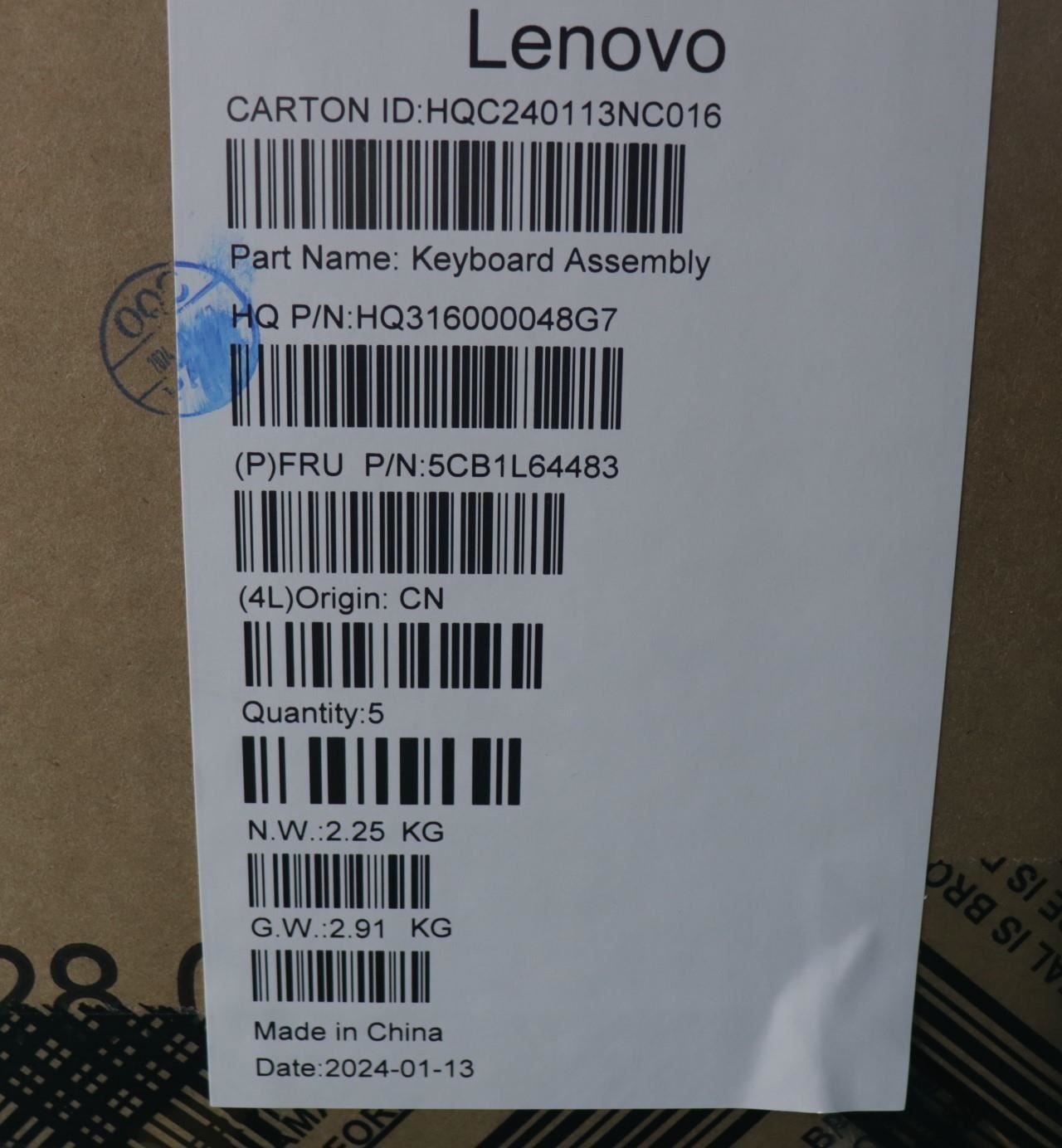 Lenovo Upper Case ASM_POR_H 82X3 NFPMIGY 5CB1L64483