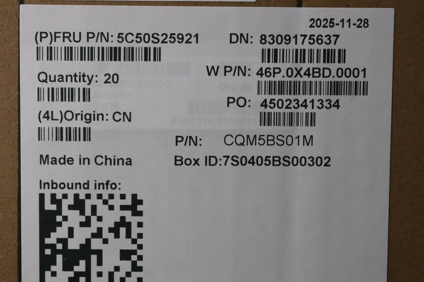Lenovo CARDPOP W21US IO BD Board 5C50S25921