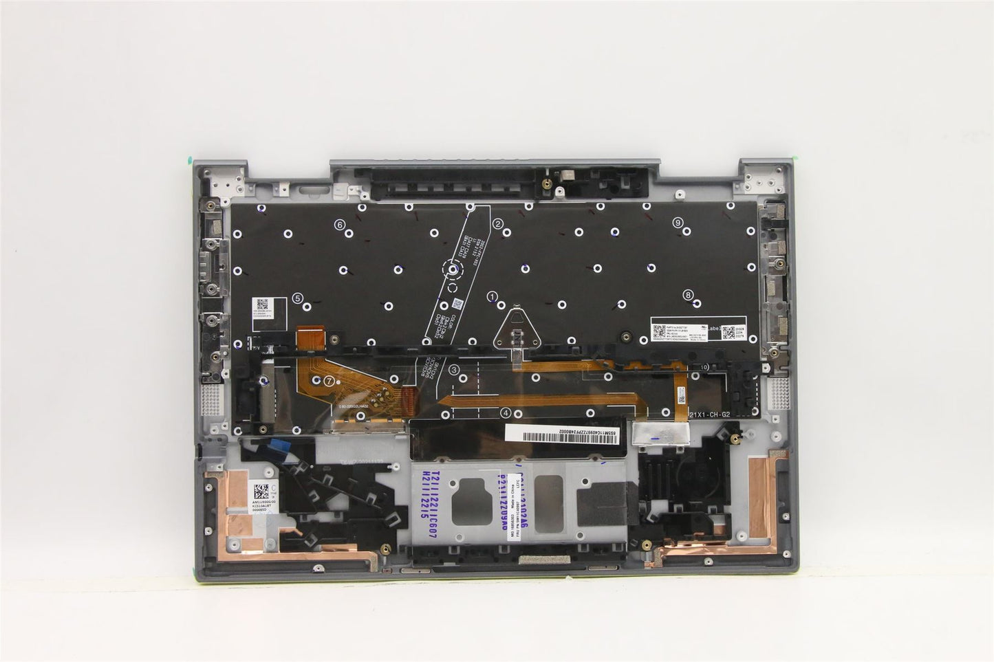 Lenovo Yoga X1 6th Keyboard Palmrest Top Cover Spanish Grey 5M11C40997