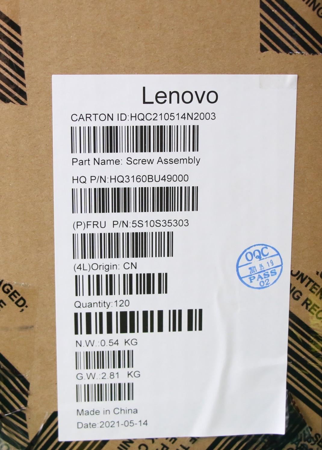Lenovo IdeaPad 5 16ACH6 5-16ACH6 Screw Screws Set Kit 5S10S35303