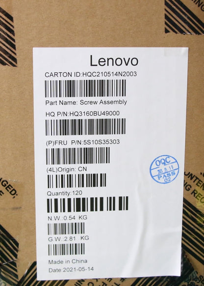 Lenovo IdeaPad 5 16ACH6 5-16ACH6 Screw Screws Set Kit 5S10S35303