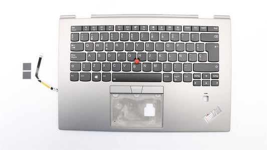 Lenovo Yoga X1 3rd Gen Keyboard Palmrest Top Cover Spanish Silver 01LX968