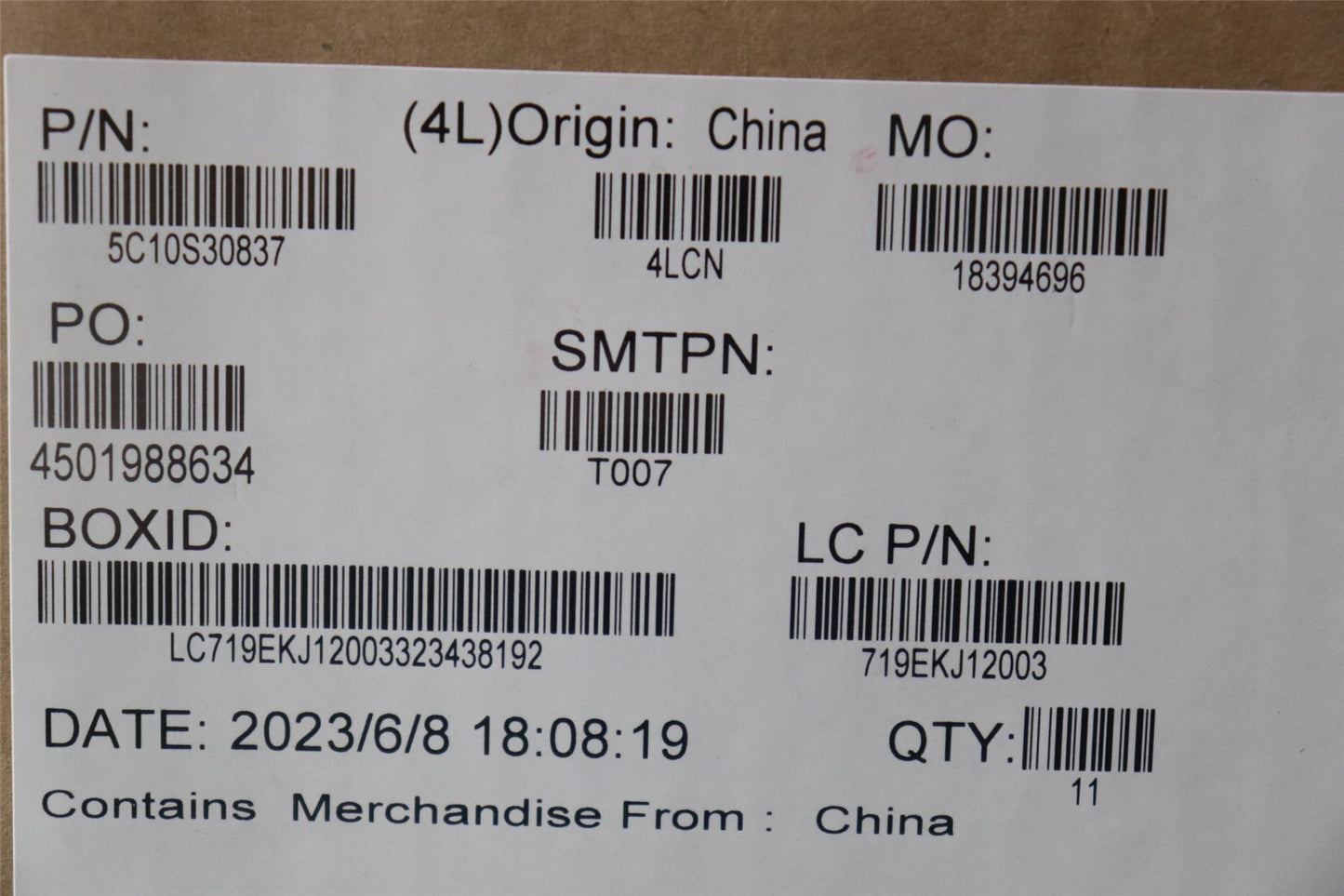 Lenovo Cable L 21JJ Touchpad CVILUX 5C10S30837