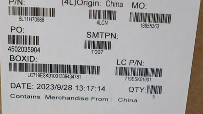 Lenovo LABEL FRU Label kits for Griffin2.0 AMD 5L11H70988
