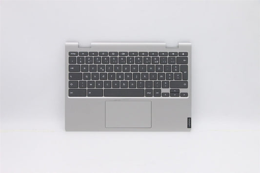 Lenovo Chromebook C340-11 Repose-paume pour clavier français Gris platine 5CB0U43378