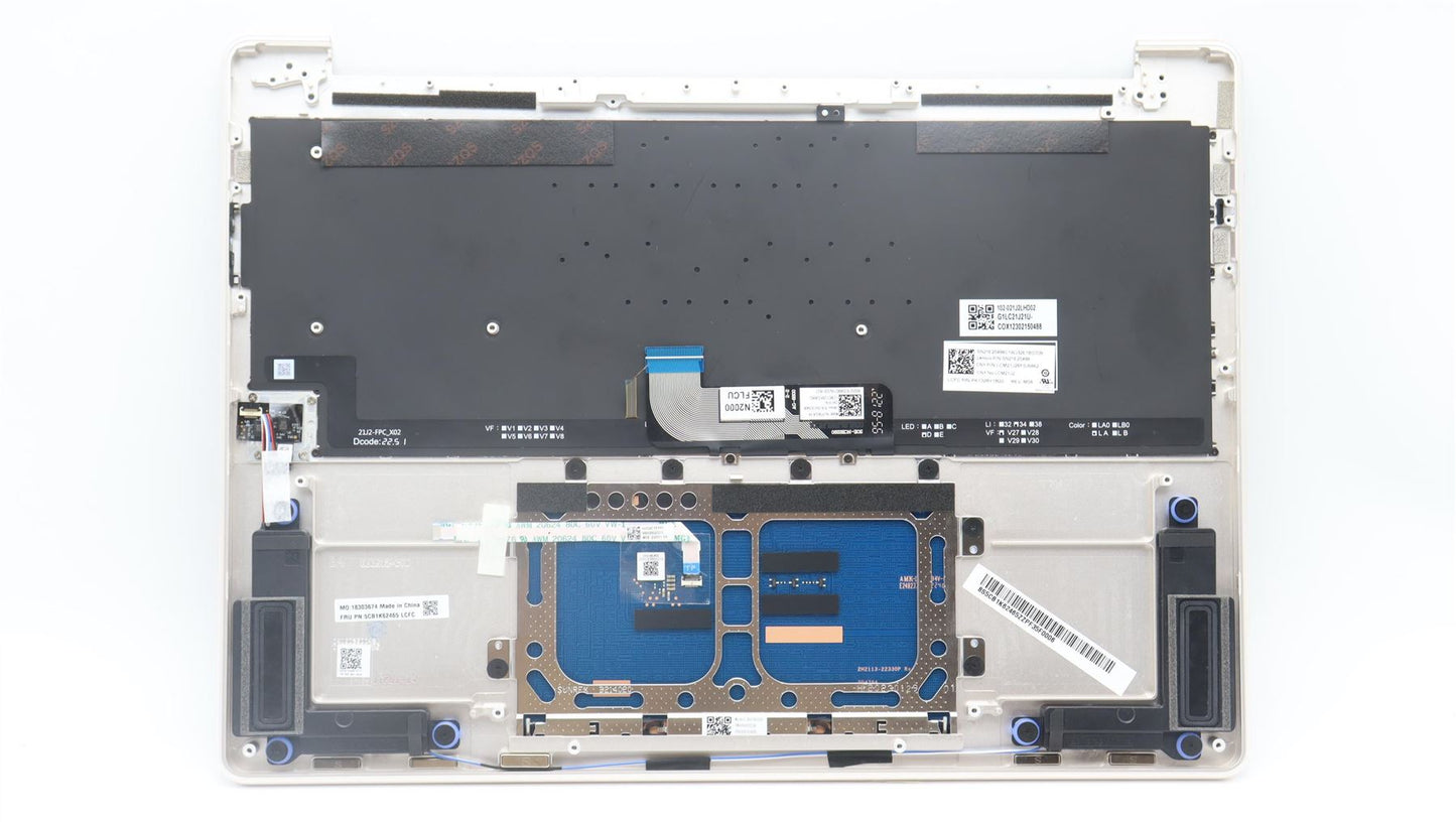 Lenovo Yoga 9 14IRP8 Palmrest Cover Touchpad Keyboard French Silver 5CB1K62465