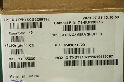 Lenovo FRU COVER camera shutter 5CB0Z69386