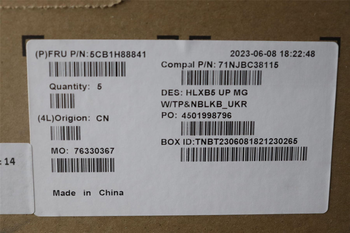 Lenovo ThinkBook 15 G4 ABA Palmrest Cover Touchpad Keyboard Grey 5CB1H88841