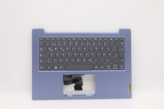 Lenovo IdeaPad 1-14IGL05 Palmrest Cover Keyboard German Blue 5CB0X57007