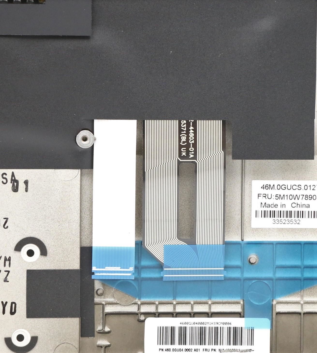 Lenovo Extreme P1 2 X1 2nd Keyboard Palmrest Top Cover UK Black 5M10W78903