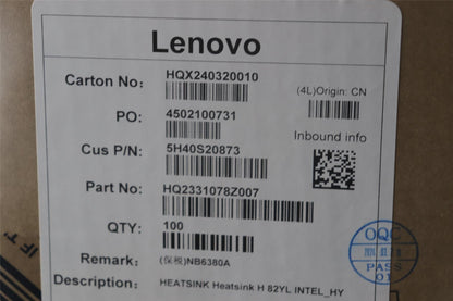 Lenovo HEATSINK Heatsink H 82YL INTEL_HY 5H40S20873