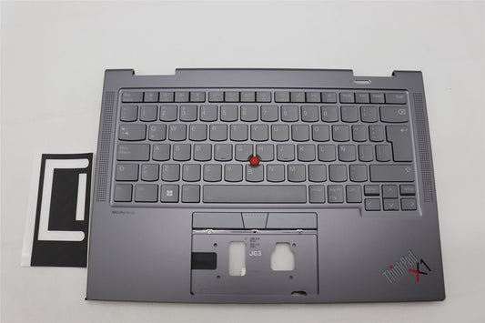 Lenovo ThinkPad X1 8th Gen Keyboard Palmrest Top Cover Spanish LA 5M11H62301