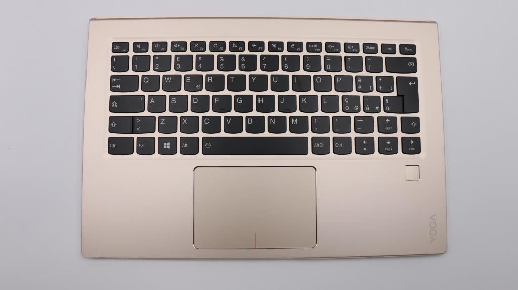 Lenovo Yoga 910-13IKB Palmrest Cover Touchpad Keyboard Italian Gold 5CB0M35111