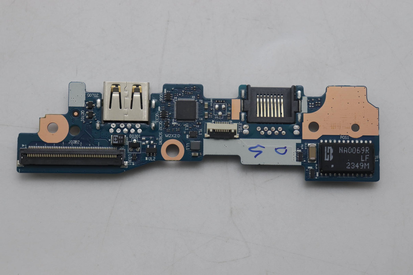 Lenovo CARDPOP FRU PCBA IO/B NSF862 W/FPR Fingerprint FPR I/O Board 5C51J62786