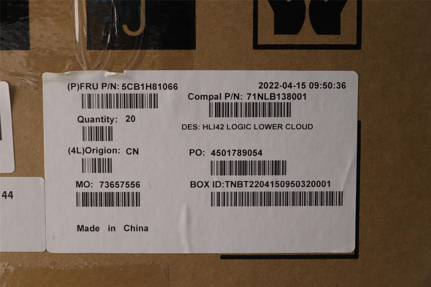 Lenovo Lower Case C 82SH Cloud 5CB1H81066