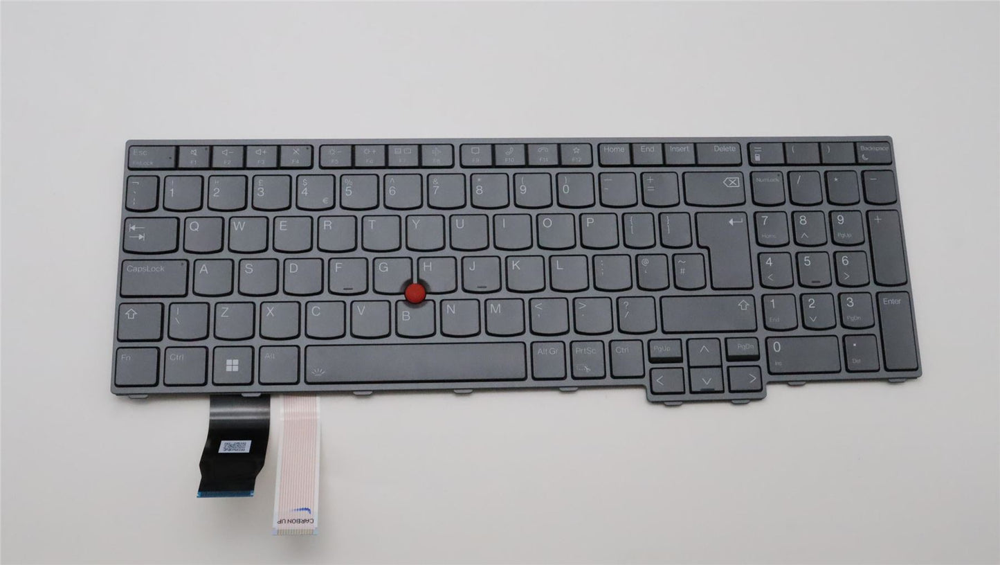Lenovo ThinkPad T16 Gen 1 P16s Gen 1 Keyboard UK Grey Backlit 5N21D93858