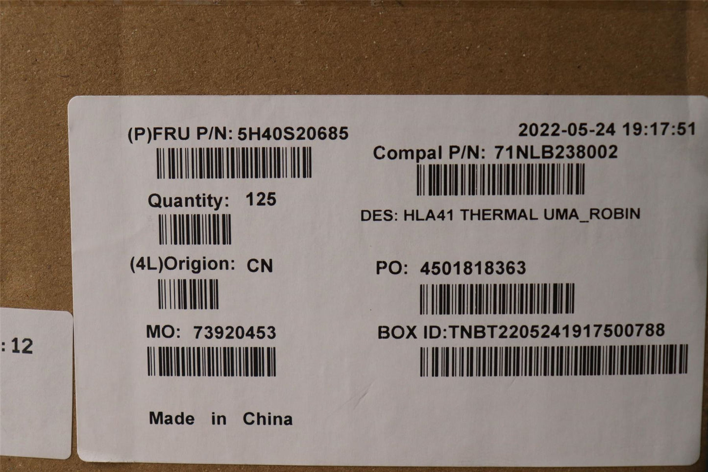 Lenovo HEATSINK Heatsink C 82SJ UMA_Robin 5H40S20685