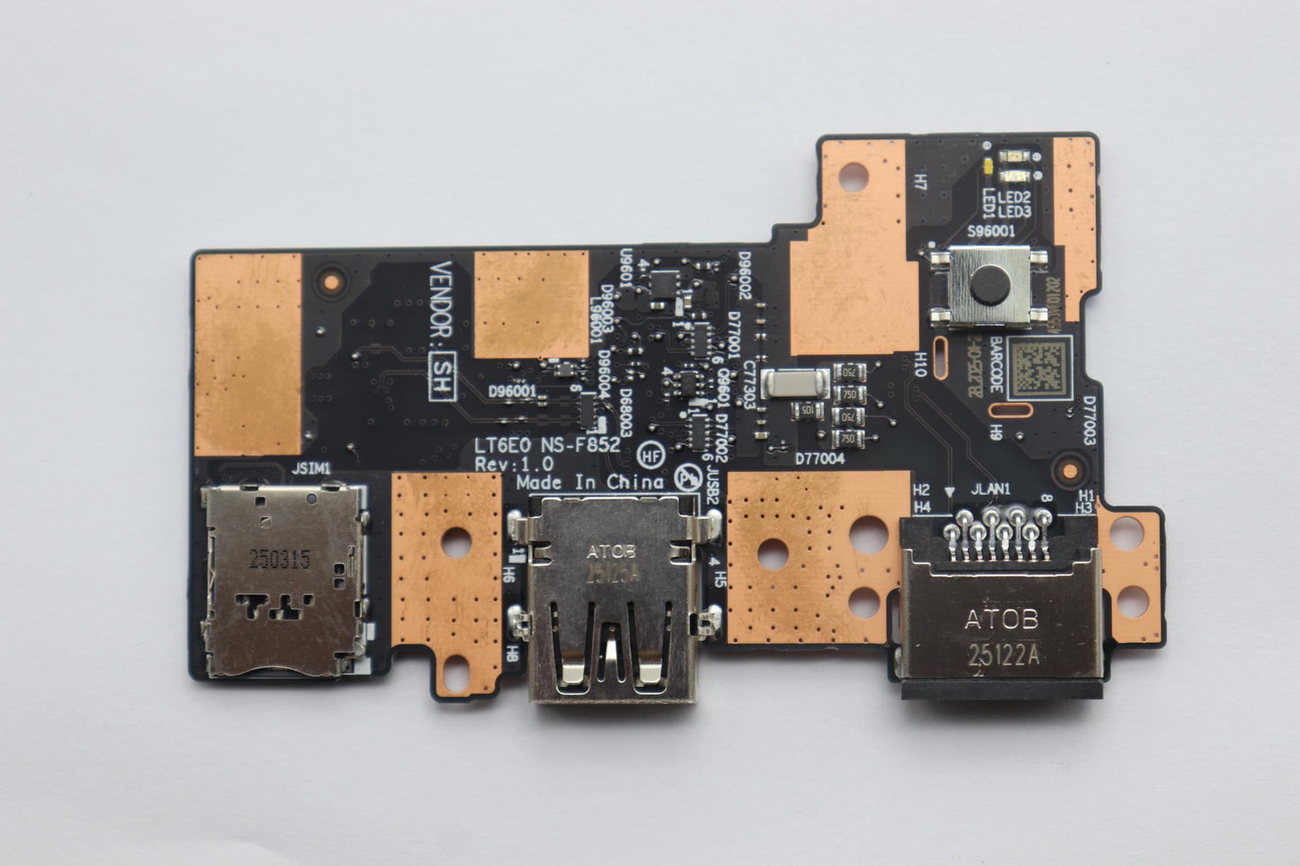 Lenovo CARDPOP FRU PCBA NSF852 MT060 T16IO/B MP I/O Board 5C51R91752