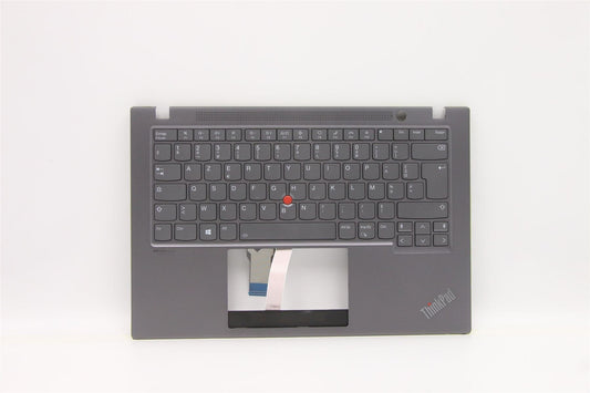 Lenovo ThinkPad T14s 2 Keyboard Palmrest Top Cover French Grey 5M11A37841