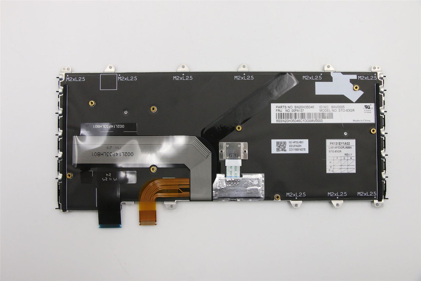Lenovo ThinkPad 260 Keyboard Greek Black Backlit 00PA137