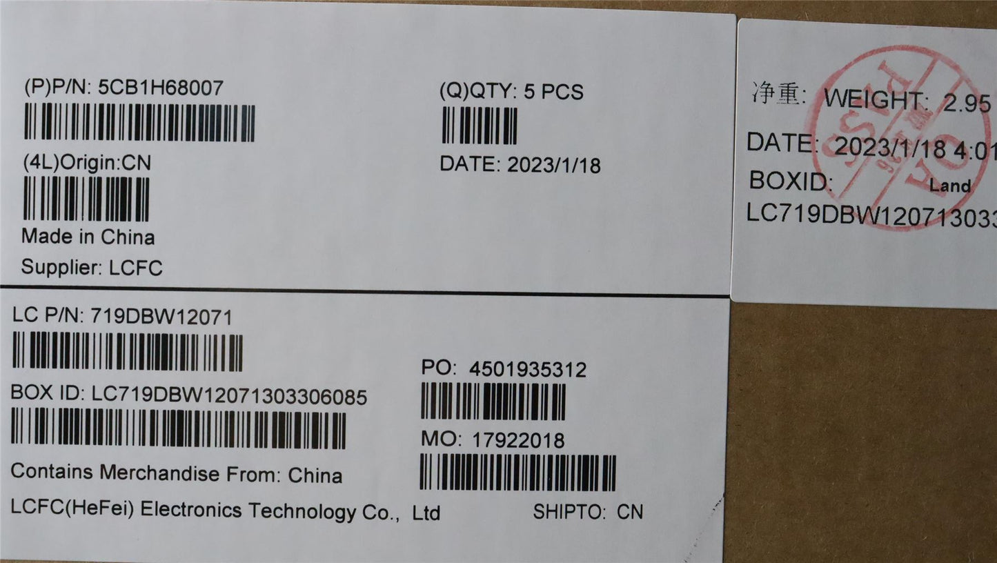 Lenovo Upper Case ASM_ITA L82RJ NFP MB BL 5CB1H68007
