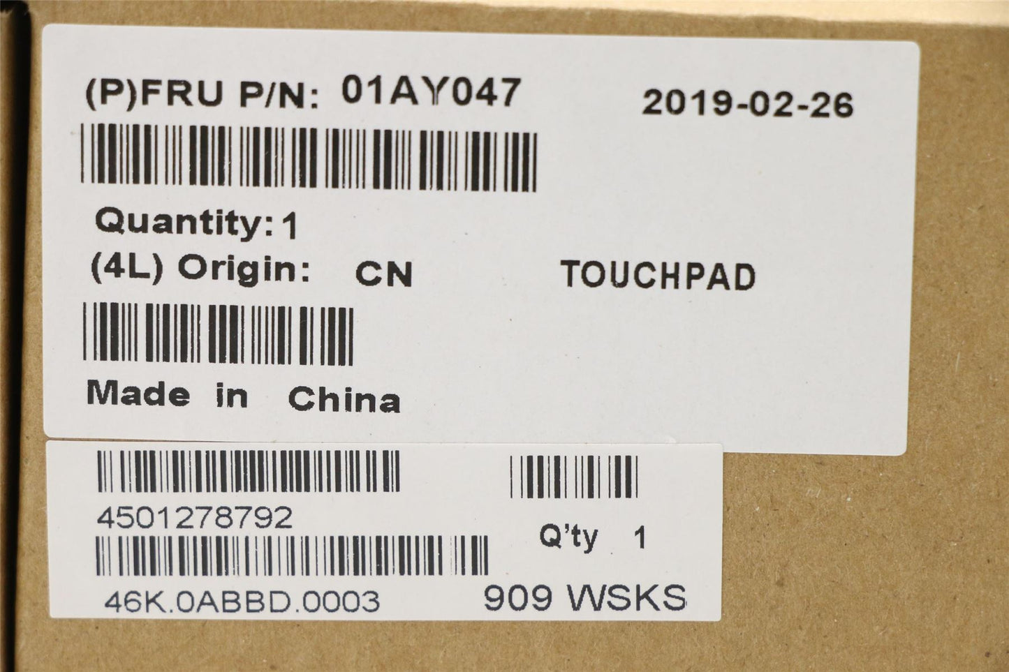 Lenovo ThinkPad T570 P51s Trackpad Touchpad Black 01AY047
