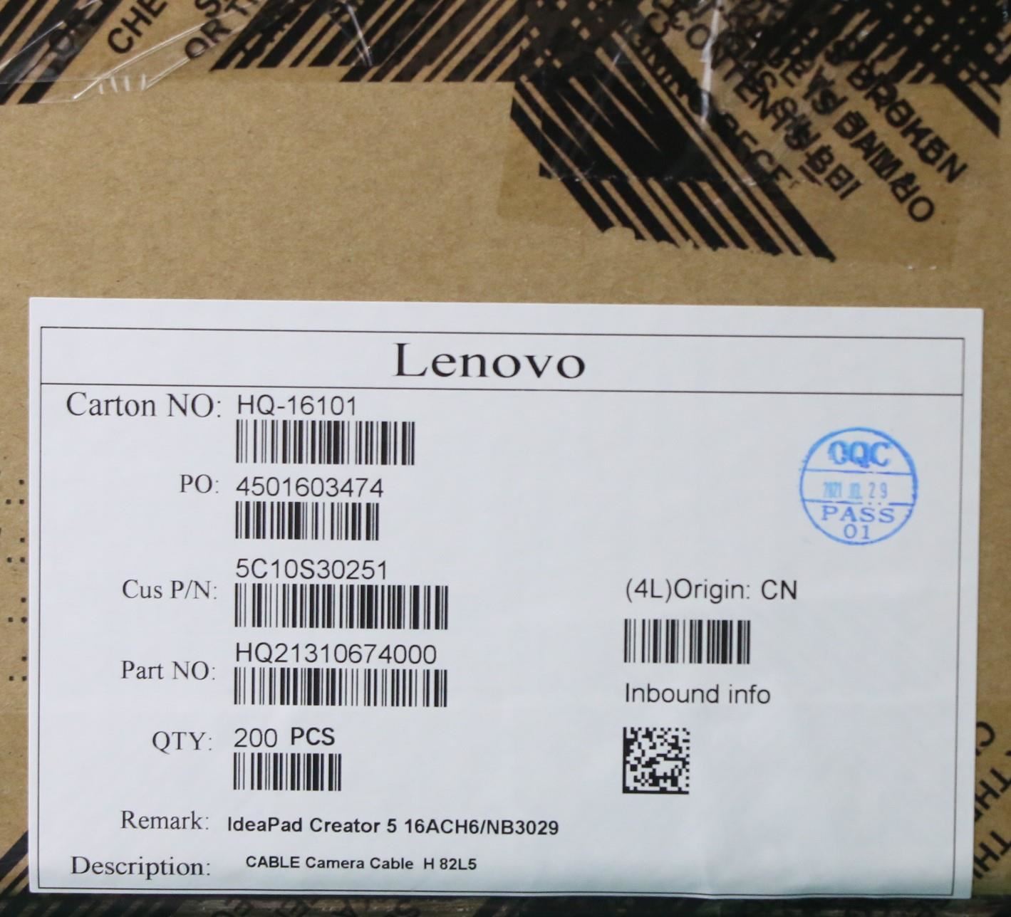Lenovo Camera Cable H 82L5 5C10S30251