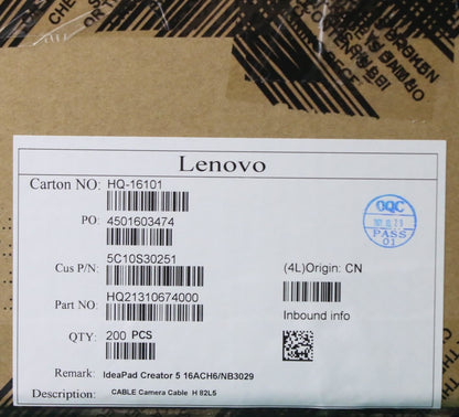 Lenovo Camera Cable H 82L5 5C10S30251