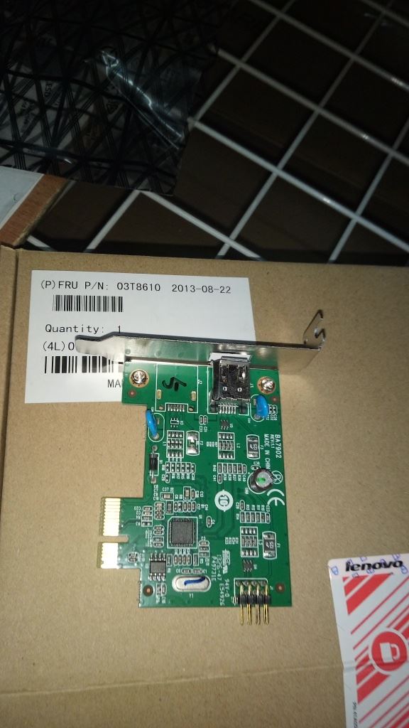 Lenovo 1394 LP PCIe PCI Board 03T8610
