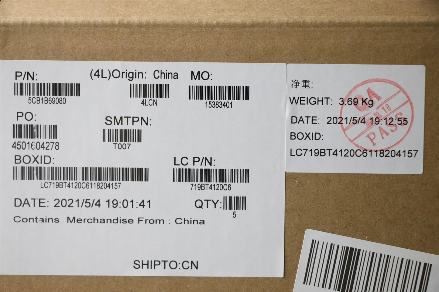 Lenovo Upper Case ASM_KORL82H8NFPABBL 5CB1B69080