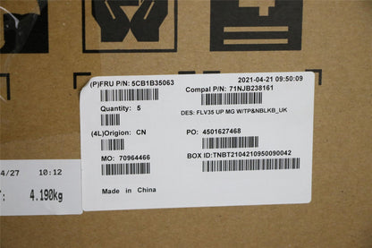 Lenovo ThinkBook 15 G2 ITL Palmrest Cover Touchpad Keyboard UK Europe 5CB1B35063