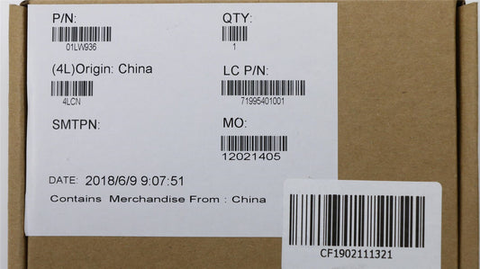 Lenovo 01LW936 LABEL Jinn FRU GEO Label KIT, Black