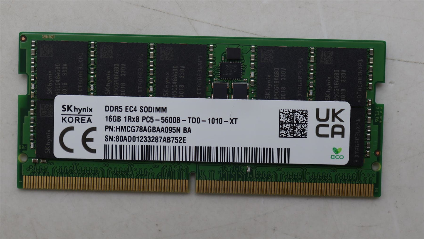 Lenovo 5M31K03042 MEMORY ECC SODIMM,16G,DDR5,5600,SK Hynix