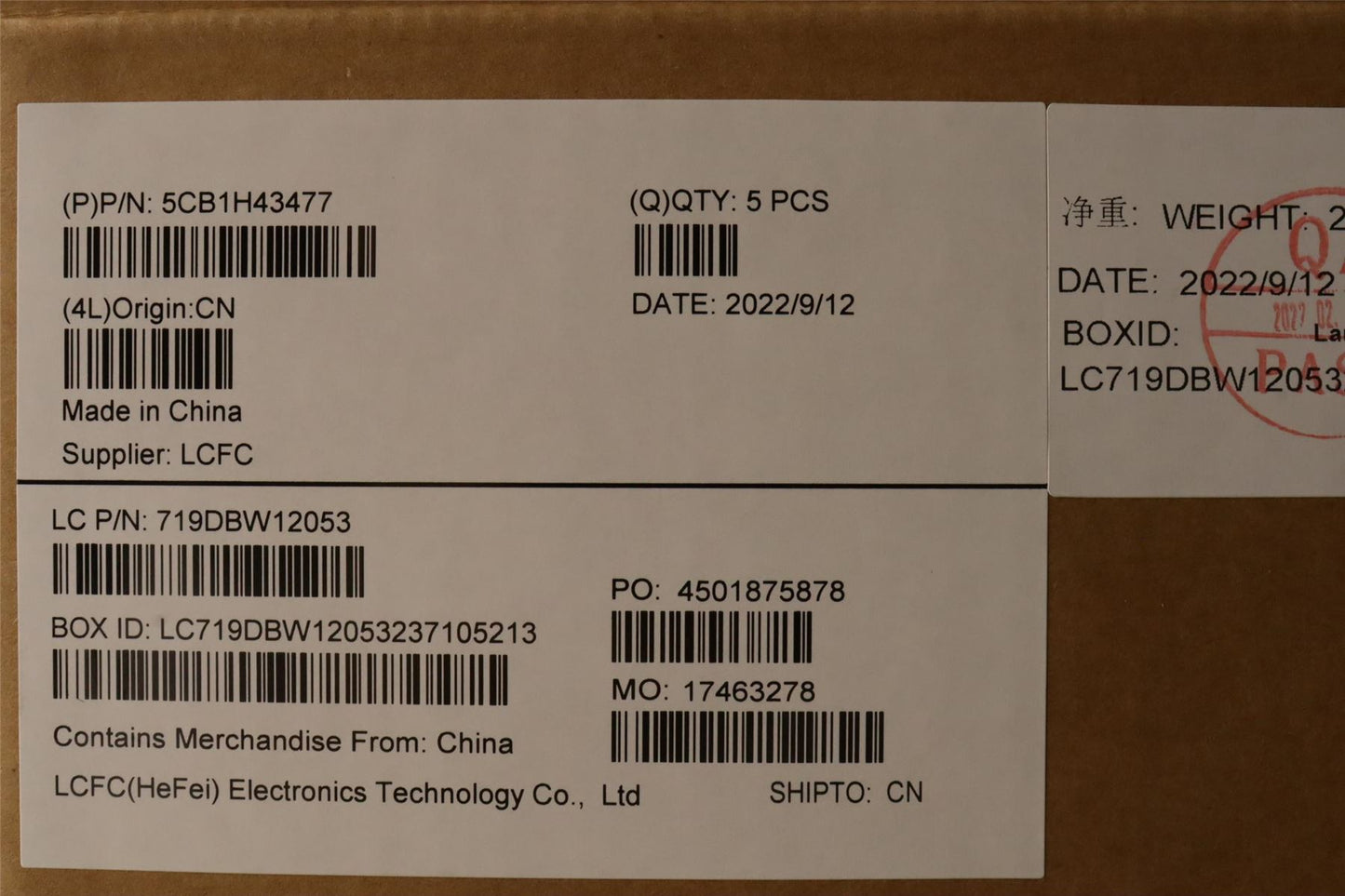 Lenovo Upper Case ASM_ITA L82RJ FP AG BL 5CB1H43477