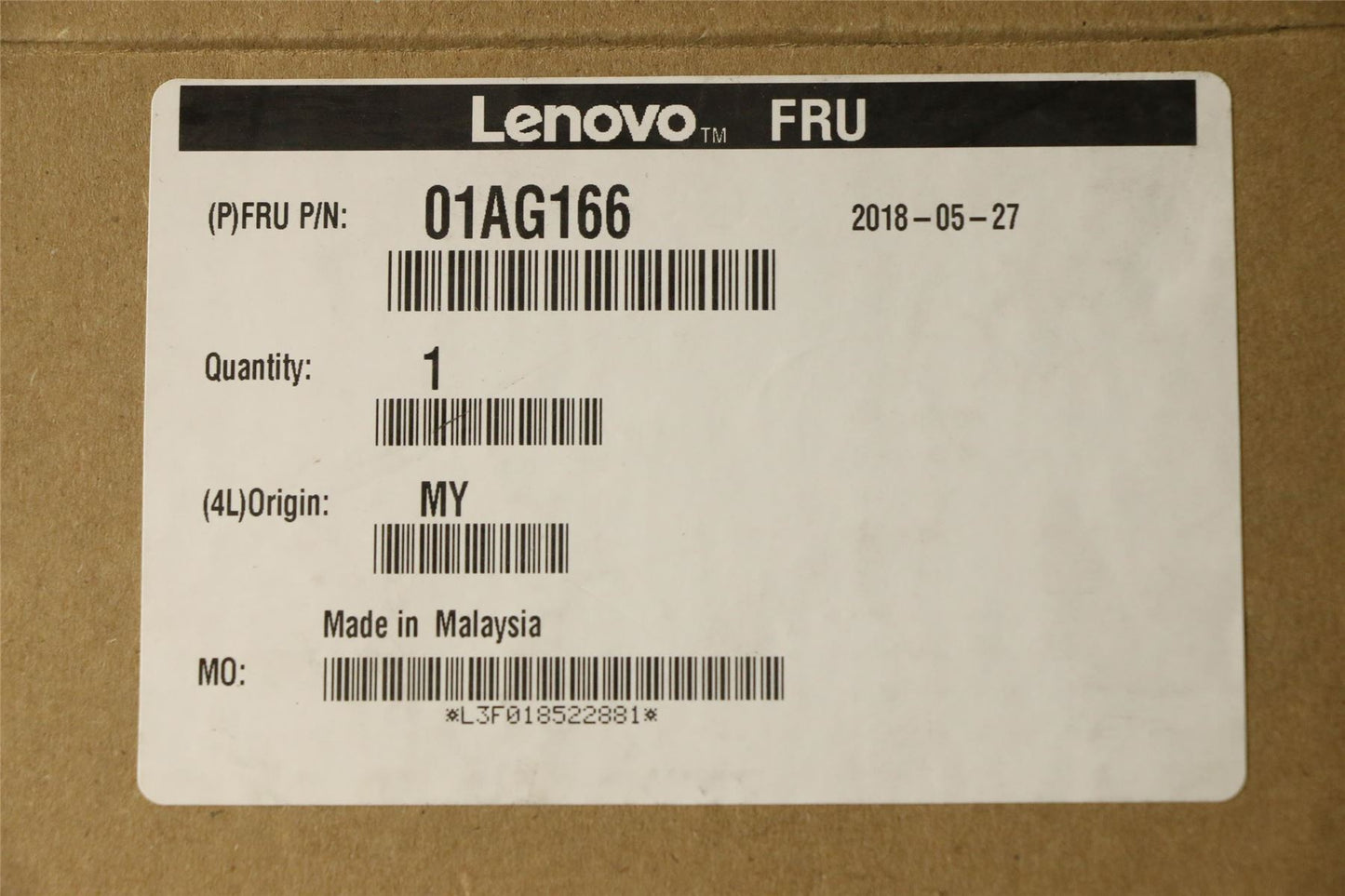 Lenovo Xeon GOLD 6138 2.0G 20C 125W 01AG166