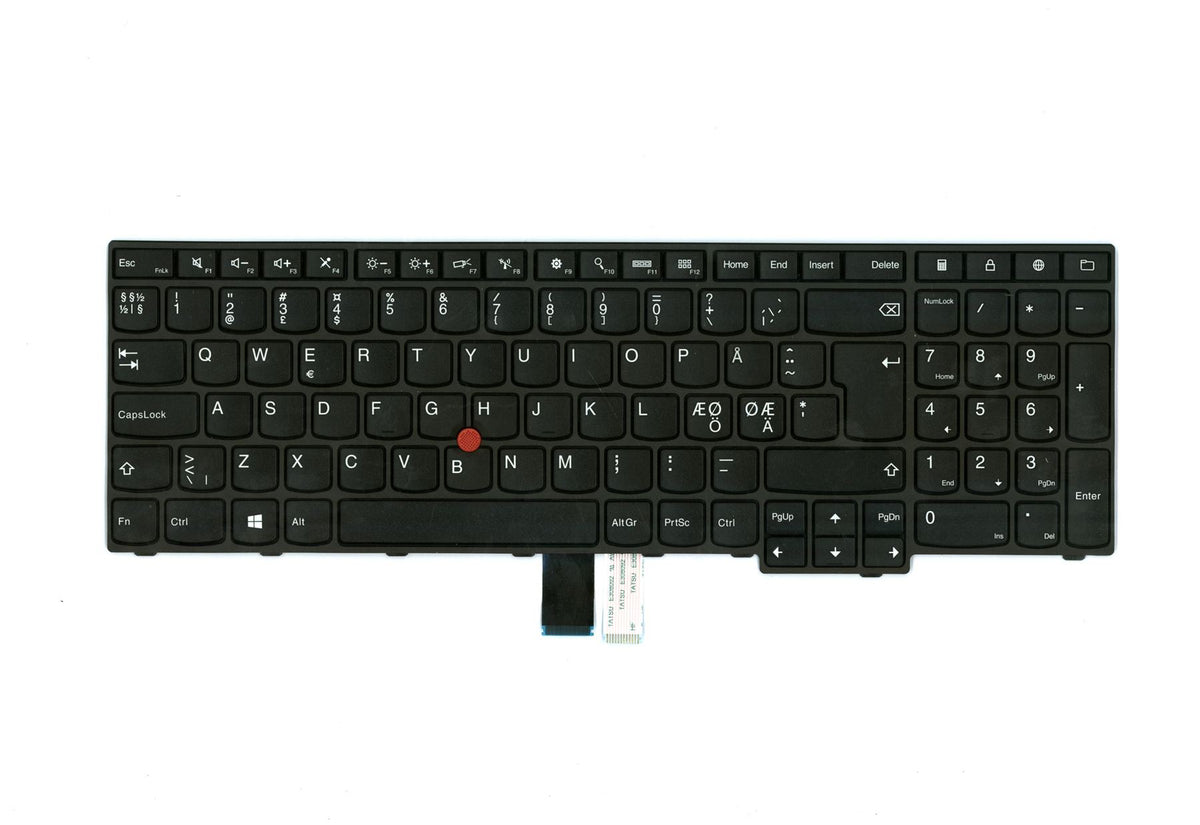 Genuine Lenovo ThinkPad E560 E565 Keyboard Nordic Black 01AV282