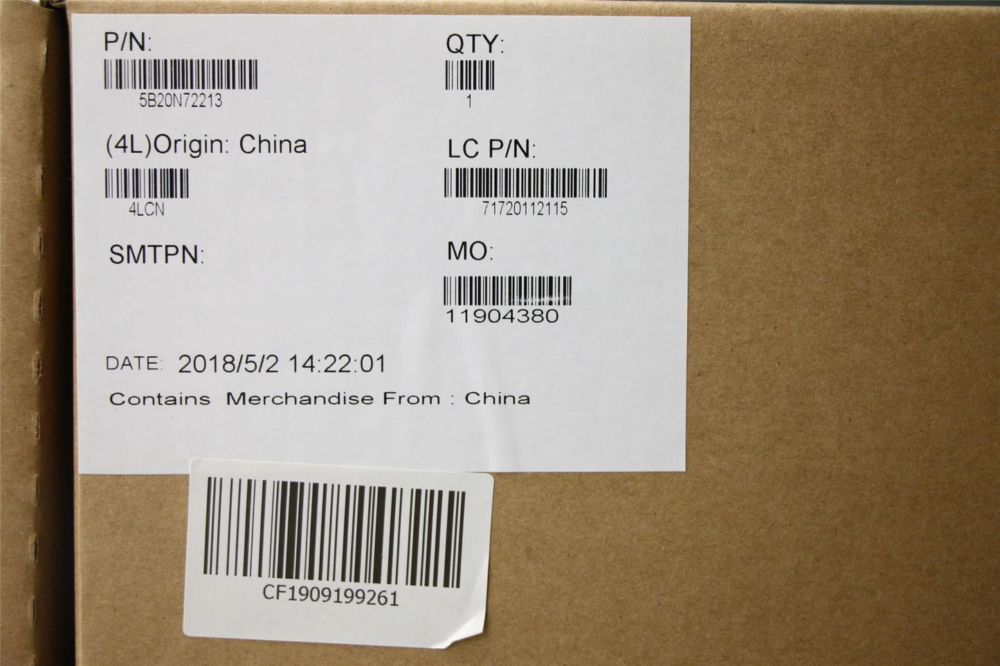 Lenovo 5B20N72213 MBL80TVI57200UN16VGMV2G4GRTCWIN