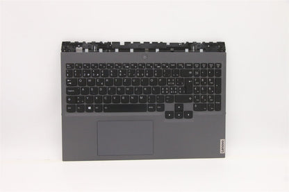 Lenovo 5 16ACH6H Palmrest Cover Touchpad Keyboard Switzerland Backlit 5CB1C14970