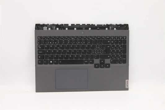 Lenovo 5 16ACH6H Palmrest Cover Touchpad Keyboard Switzerland Backlit 5CB1C14970