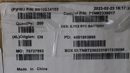 Lenovo CMOS Battery C 82YA 5B10S34102