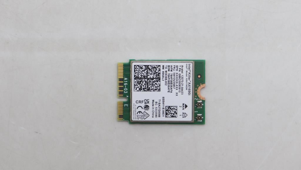 Lenovo WIRELESS Wireless,WLAN,INT,AX1690i WiFi WLAN x1 x16 Board 5W10V25857