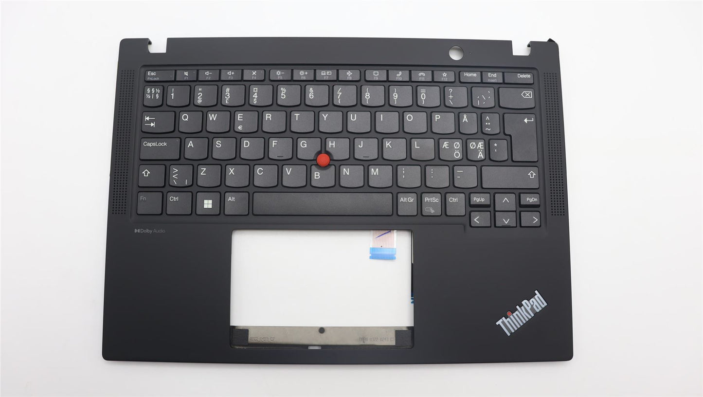 Lenovo ThinkPad X13 Gen 4 Keyboard Palmrest Top Cover Nordic Black 5M11H94316