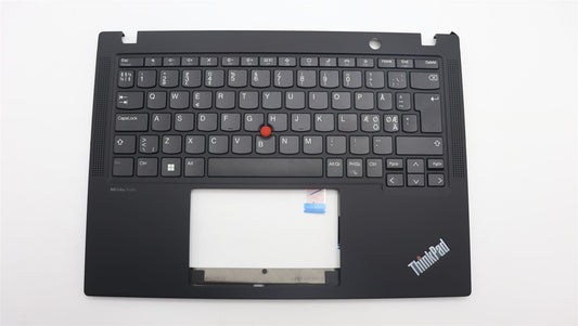 Lenovo ThinkPad X13 Gen 4 Keyboard Palmrest Top Cover Nordic Black 5M11H94316