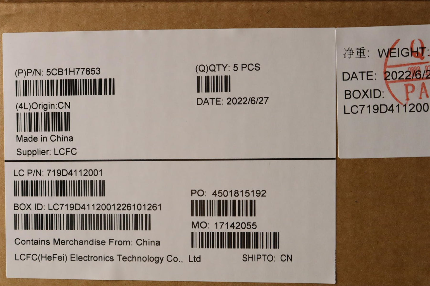 Lenovo LCD Cover L 82RK M/B 5CB1H77853