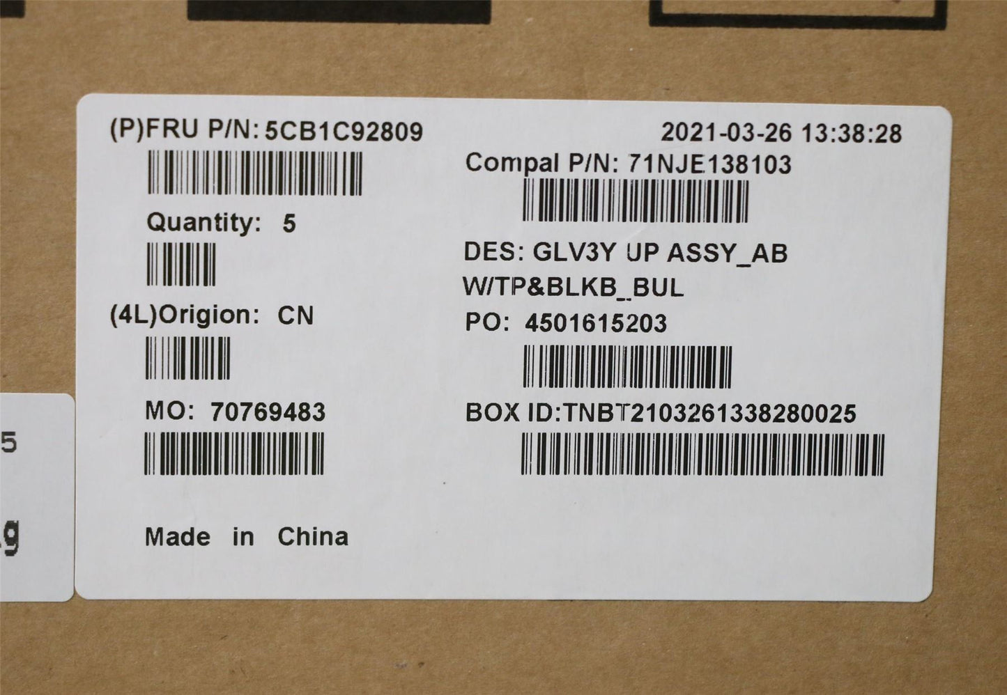 Lenovo Yoga 14s ITL Palmrest Cover Touchpad Keyboard Bulgarian 5CB1C92809