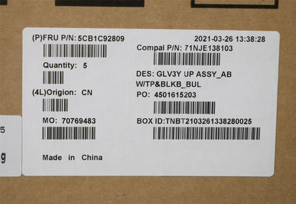 Lenovo Yoga 14s ITL Palmrest Cover Touchpad Keyboard Bulgarian 5CB1C92809