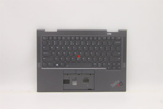 Lenovo Yoga X1 6th Keyboard Palmrest Top Cover US International Grey 5M11C40977